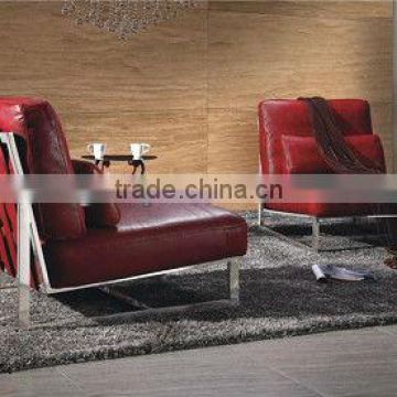 Bisini Luxury Red Leather Hotel Sofa Set (BG90493)