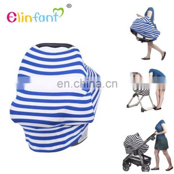 Elinfant High quality Stretchy stripes multi-use baby car seat cover baby carriages cradle cover