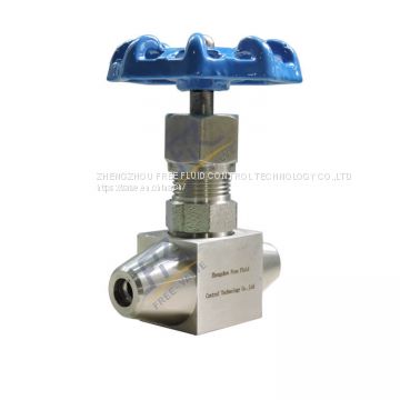 high temperature high pressure stainless steel SS304/SS316 butt welded globe needle valve   J61Y