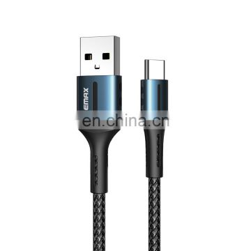 Remax 2.4A 1M Black Silver usb Cable data, c type to c type for phone