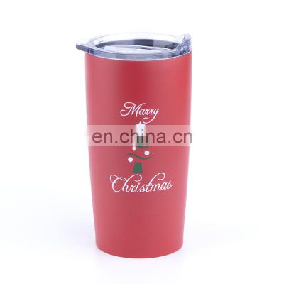 20 oz double wall stainless steel tumbler with lid and handle customized design
