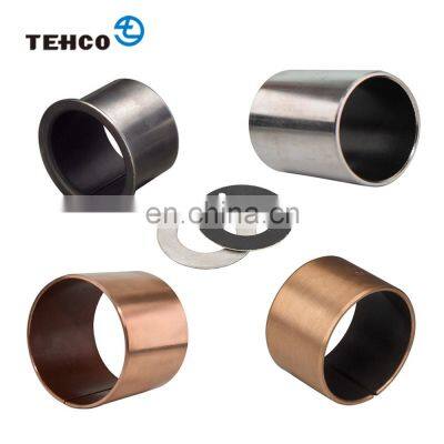 Steel DU Sleeve Self Lubricating Oilless Metal PTFE Bush Oil Sliding Pap Bushing Bearing with Steel Base Copper or Tin-Plating.