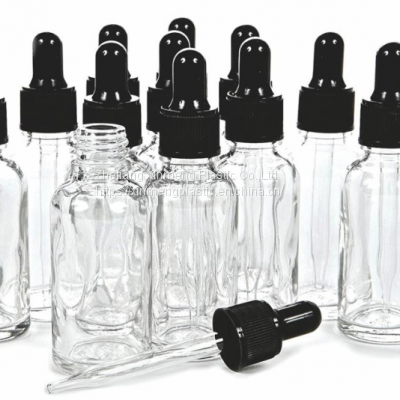 Factory Wholesale glass amber clear essential oil dropper E-liquid bottle e-juice vape oil dropper bottle