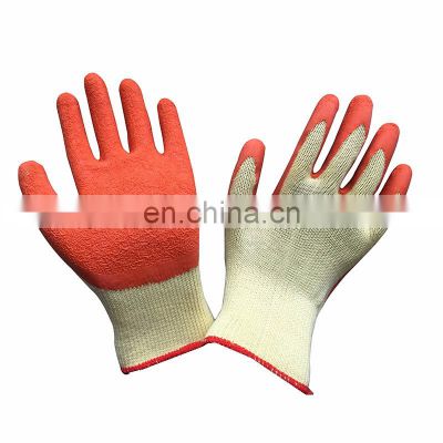 4SAFETY Cotton Knitted Latex Rubber Palm Coated Industrial Safety Working Gloves