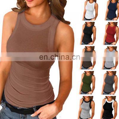 Sleeveless Basic Casual Camisole Top Shirt Slim Knit Fitness Women's Tank Tops
