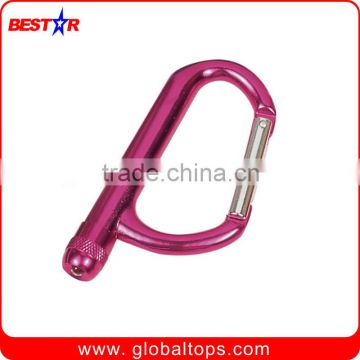 Aluminum Carabiner with Led Torch