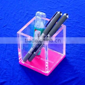 promotional acrylic plastic cube pen holder