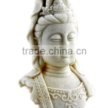 Tibet Buddha Bust Meditating Peace Harmony Statue Kuan Yin