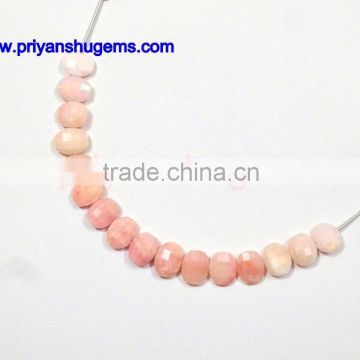 Pink Opel Hand made 10*14 mm Faceted Oval shape, 6" Strand length 100% Natural gemstones