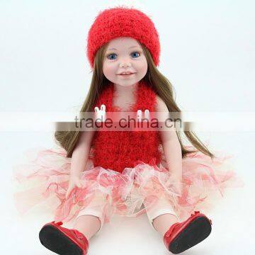 Customized 18inch Lifelike Realistic Baby Doll Vinyl Body Girl American Doll