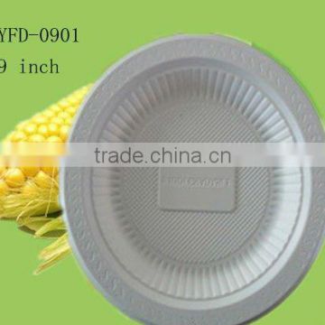 biodegradable divided disposable round plates :XYFD-0901