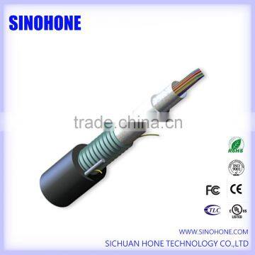 GYDXTW central tube two steel wire armoured ribbon fiber optic cable