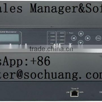 multiplexer modulator scrambler (TS IP/multicast gigabit in,4*DVB-C RF out)