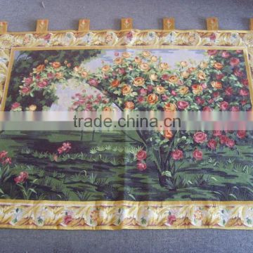 Gift embroidery flower rectangle wall hanging