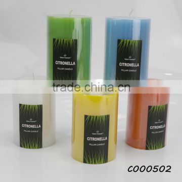 Colorful and long burning time grass wedding candle to anti mosquito and insect
