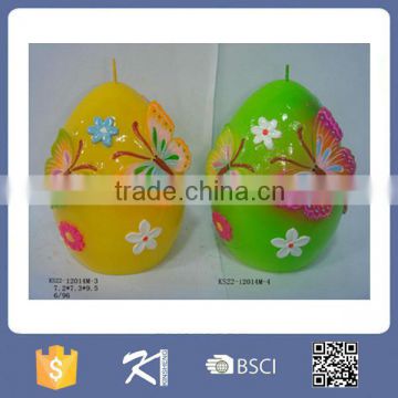 Home decorating colorful butterfly easter egg wholesale paraffin candle wax