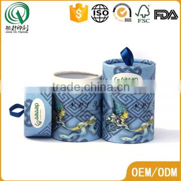 Handmade round small rolled edge paper cardboard tubes push up paper tubes with ribbon