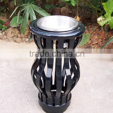 Powder coated metal outdoor cigarette urn