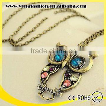 hot sale wholesale cheapest short owl necklace