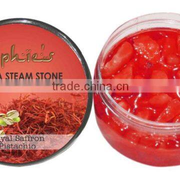 SHISHA _STEAM_ STONES_ 100 GRAMS SOPHIES ROYAL SAFFRON PISTACHIO FLAVOUR