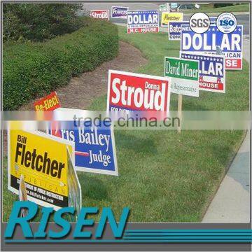 amazing outdoor usage UV protection corflute signs / yard signs made in Shanghai factory