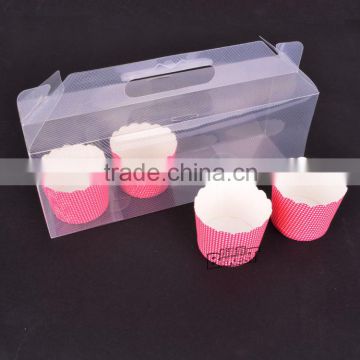 High quality plastic clear cake boxes with handle