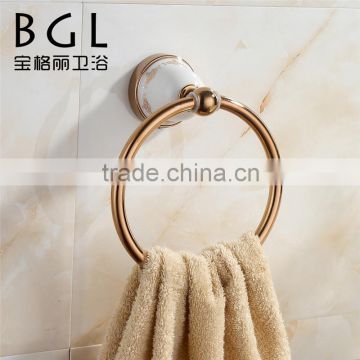designer rings 11732 BAOGELI chrome bathroom accessories rose gold towel ring
