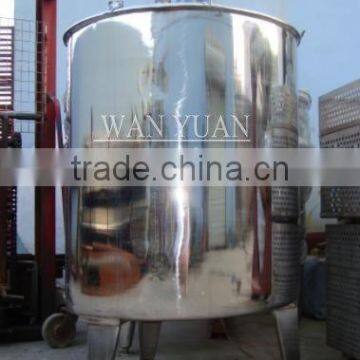 stainless steel juice mixing tank with steam heating jacket