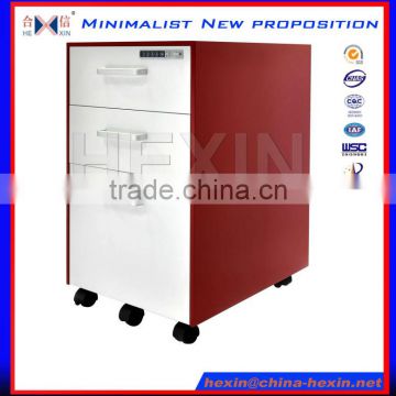 Hexin Factory sale small mobile file cabinet with 3 drawer