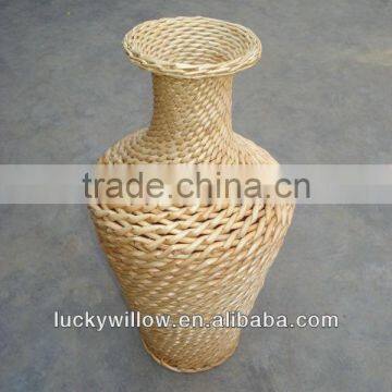 antique wicker handcrafts,vase,basekt natural wicker crafts