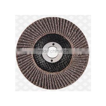 Aluminum oxide abrasive flap disc with fiberglass backing plate