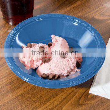 FOOD GRADE 12 oz disposable Plastic round dessert blue Bowl for sale,OEM plastic disposable blue bowl 12 oz