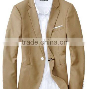 khaki sleeveless denim jacket for men