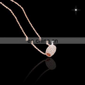 Promotional wholesale custom crystal diamond rhinestone 2014 fashion silver pendant necklace jewelry MCB-0020