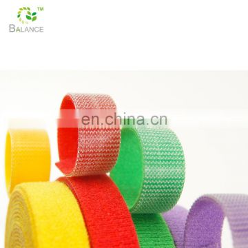 Hook and loop nylon tape strip fastener back to back cable fastener