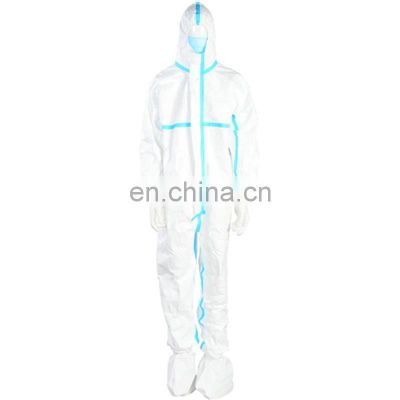 Disposable Cat III Type 3B/4B Type 5 Type 6 Hazmat Suit Coverall Ppe Isolation Chemical for Hospital Medical Protective Clothing
