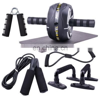 Factory Custom Multifunctional Sports Exercise Gym Equipment Ab Wheel Roller For Abs Workout Push Up Bar Jump Rope