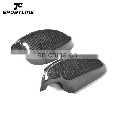 Full Replacement Glossy Carbon Fiber Side Mirror Cover Cap for BMW E90 E91 320 328 335D 05-08