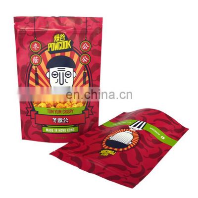 Moisture proof cheap plastic packaging laminating food grade smell proof zipper lock bags with clear window