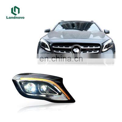 landnovo full LED headlight headlamp assembly for Mercedes Benz GLA Class 2015-2019 W156  head lamp light