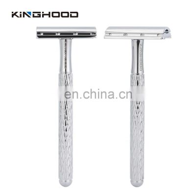 Silver High Quality Aluminum Factory Shaving Barber Classic Hotel Private Safety Razors
