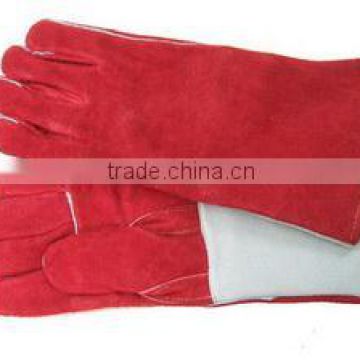 Welding Gloves in Red & White Color