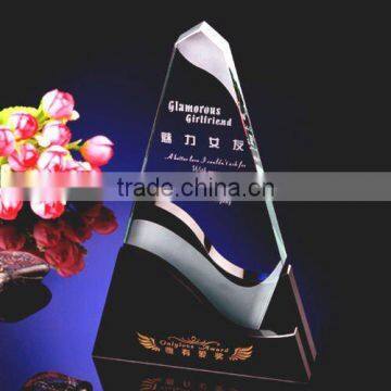 Optical k9 crystal trophy