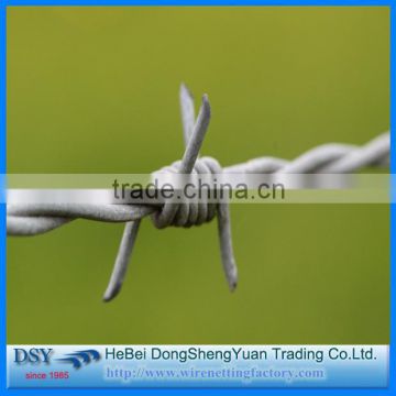 Barbed iron wire weight per meter/Anti-oxidation hot dipped galvanized weight of barbed wire per meter length