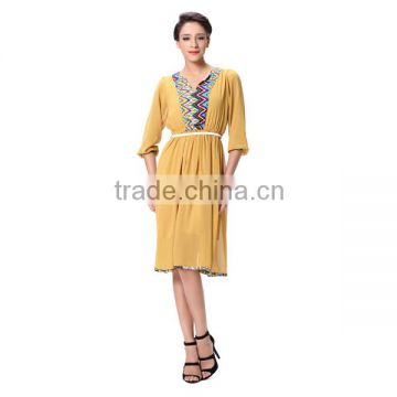 Half Sleeve Latest Fashion Dress Design Wholesale Beautiful Lady Fashion Dress