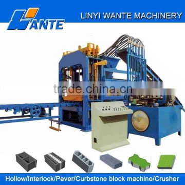 QT6-15 Full Automatic concrete Brick Machine with Cement Fly Ash Raw Material