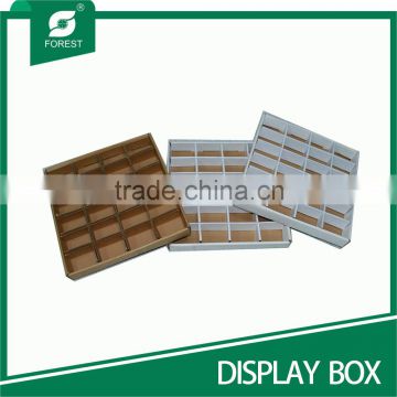 BROWN KRAFT PAPER DISPLAY BOX WITH PARTITION