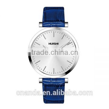 Hot style vogue alibaba express fashion lady alloy watch with Genuine leather strap
