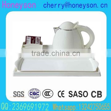 welcome electric mini electric tea kettle and sachet holder tray set