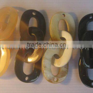 Horn link strand, short horn link chain for making jewelery